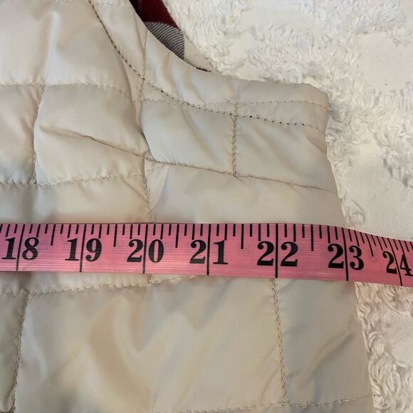 CARHARTT Mens Vest Reversible Quilted Bone/Plaid Red Burgandy Sz XL Lightweight - Picture 12 of 12